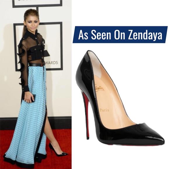 Christian Louboutin So Kate 120 Patent Leather Pumps Black Size 37 - Picture 1 of 12